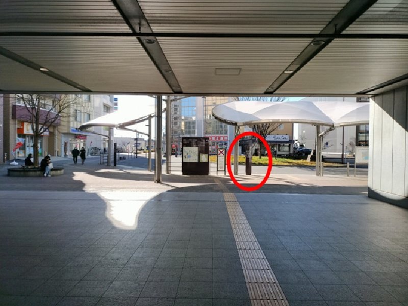 南口ロータリーの手前側にタクシー乗り場があります。